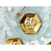 Picture of 60TH BIRTHDAY HEXAGON PAPER PLATES 20CM - 6 PACK